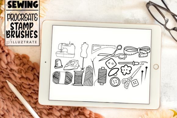 Evaluating the Sewing Stamp Brush for Procreate Sewin