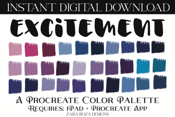 Excitement Procreate Color Palette Guide
