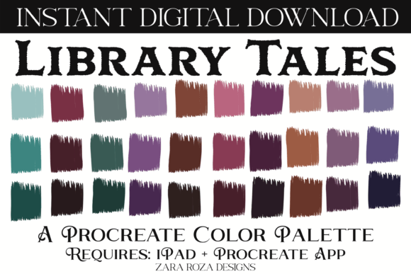 Library Tales: A Procreate Palette for Dark Academia