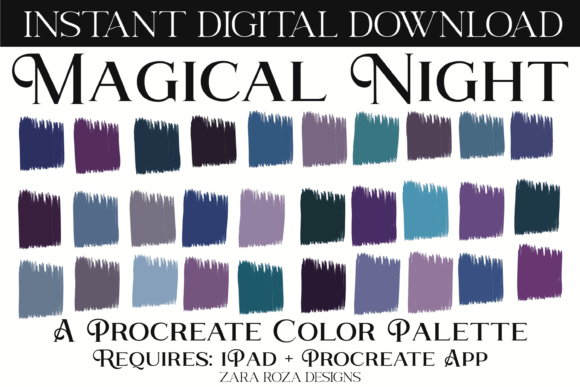 Mastering the Magical Night Procreate Color Palette for Digital Art and Planning