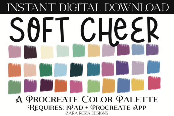 Soft Cheer Procreate Color Palette: Elevating Digital Art with Versatile, Earthy Tones