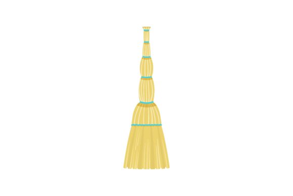 Strategic Visual Communication: Leveraging Cleaning Broom Supplies Flat Vector Illustrations