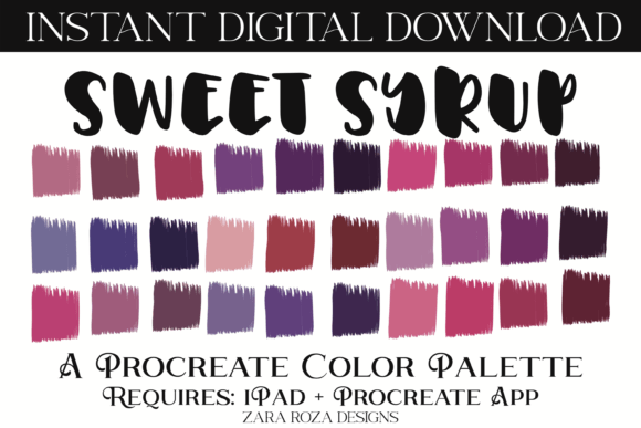 Sweet Syrup Procreate Color Palette: A Versatile Tool for Digital Illustrators and Designers