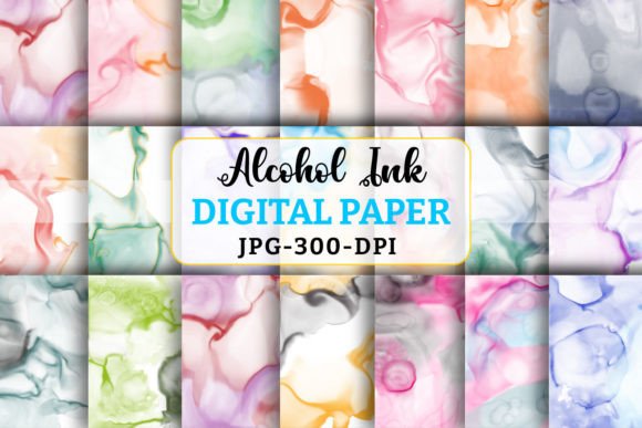 Unlocking Creative Potential with Sweet Alcohol Ink Digital Paper Graphic